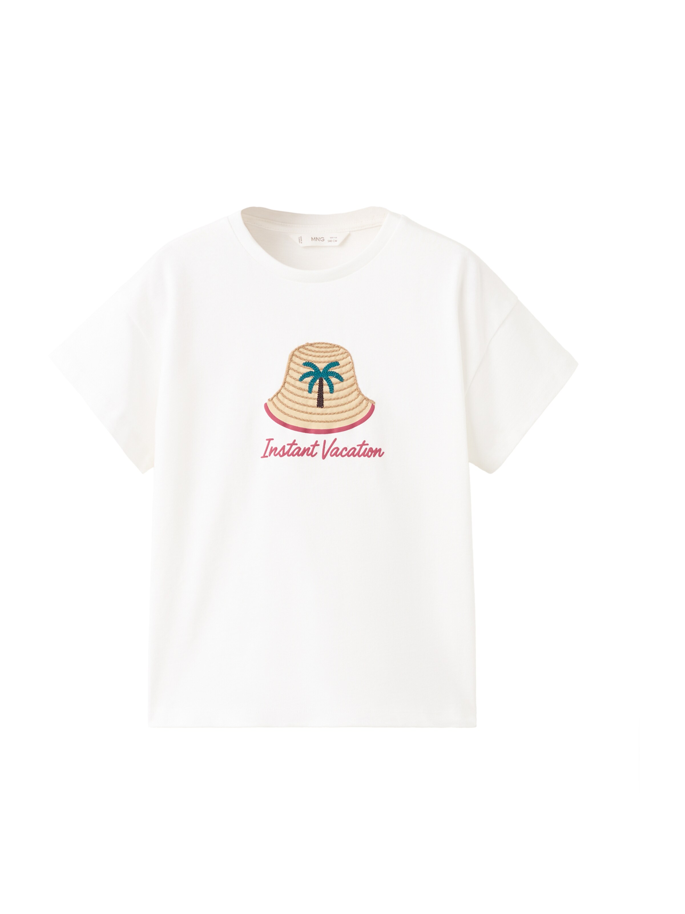 MANGO KIDS Shirt 'HAT' in White: front