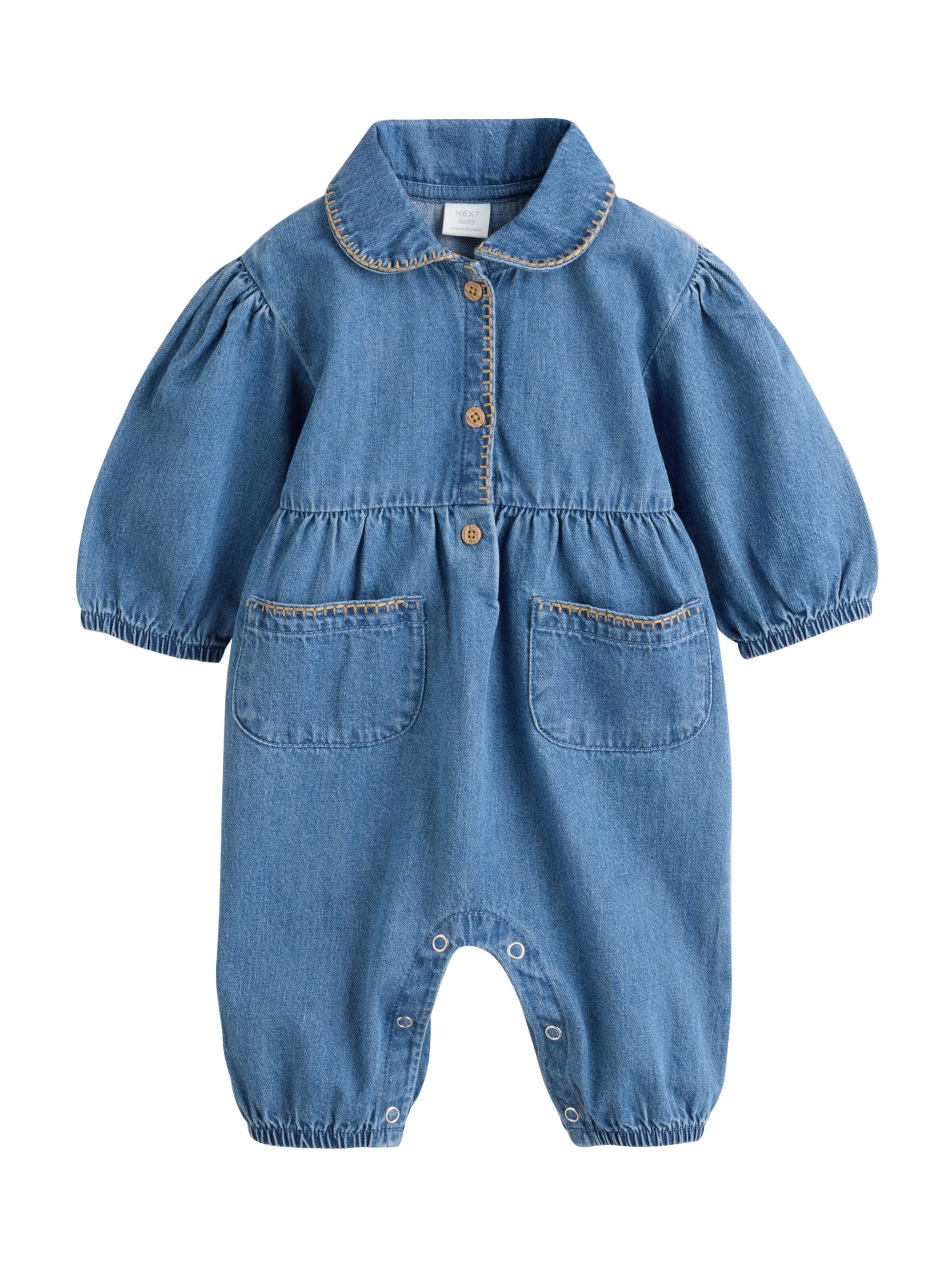 Next Overall in 56 in de kleur Blauw denim, Productweergave