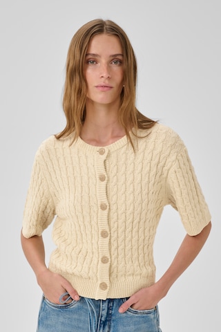 My Essential Wardrobe Knit cardigan 'Diva' in Brown: front