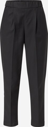 Sisley Regular Trousers with creases in Black: front