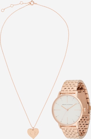 auksinė ARMANI EXCHANGE Analoginis (įprasto dizaino) laikrodis: priekis