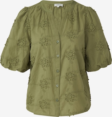 s.Oliver Blouse in Groen: voorkant