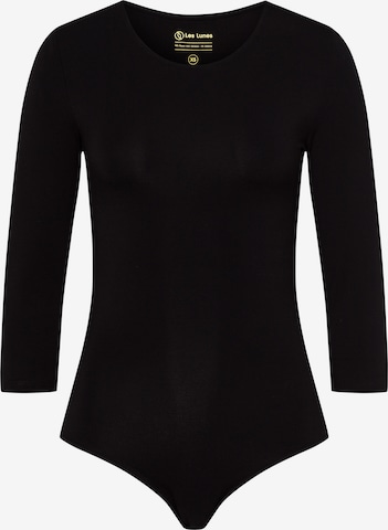 Les Lunes Shirt body 'Alena' in Zwart: voorkant