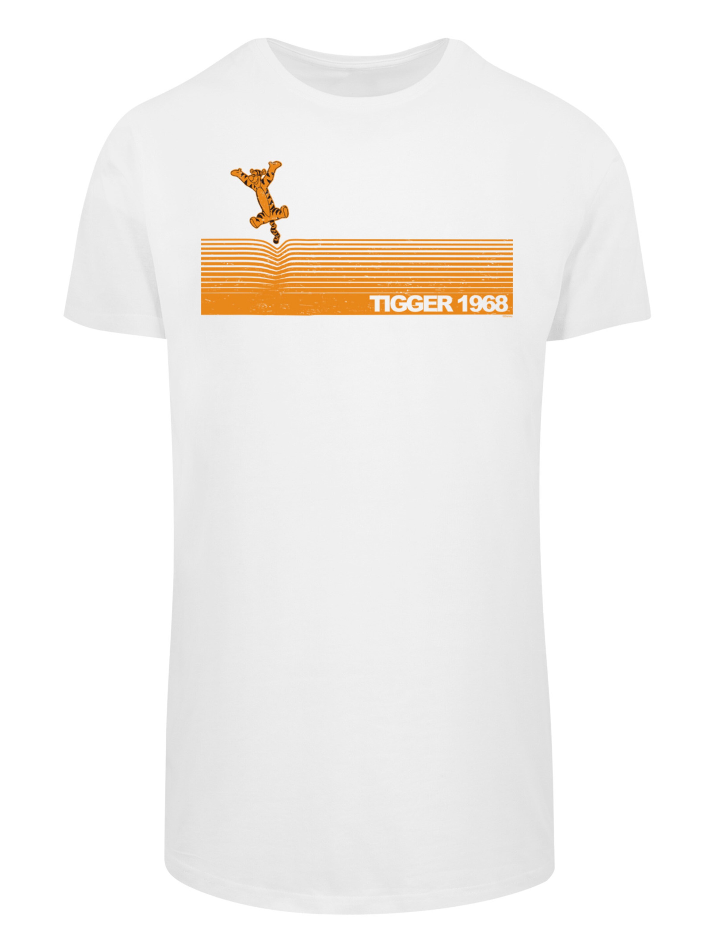 Maglietta 'Disney Winnie The Pooh Tigger 1968' di F4NT4STIC in bianco: frontale