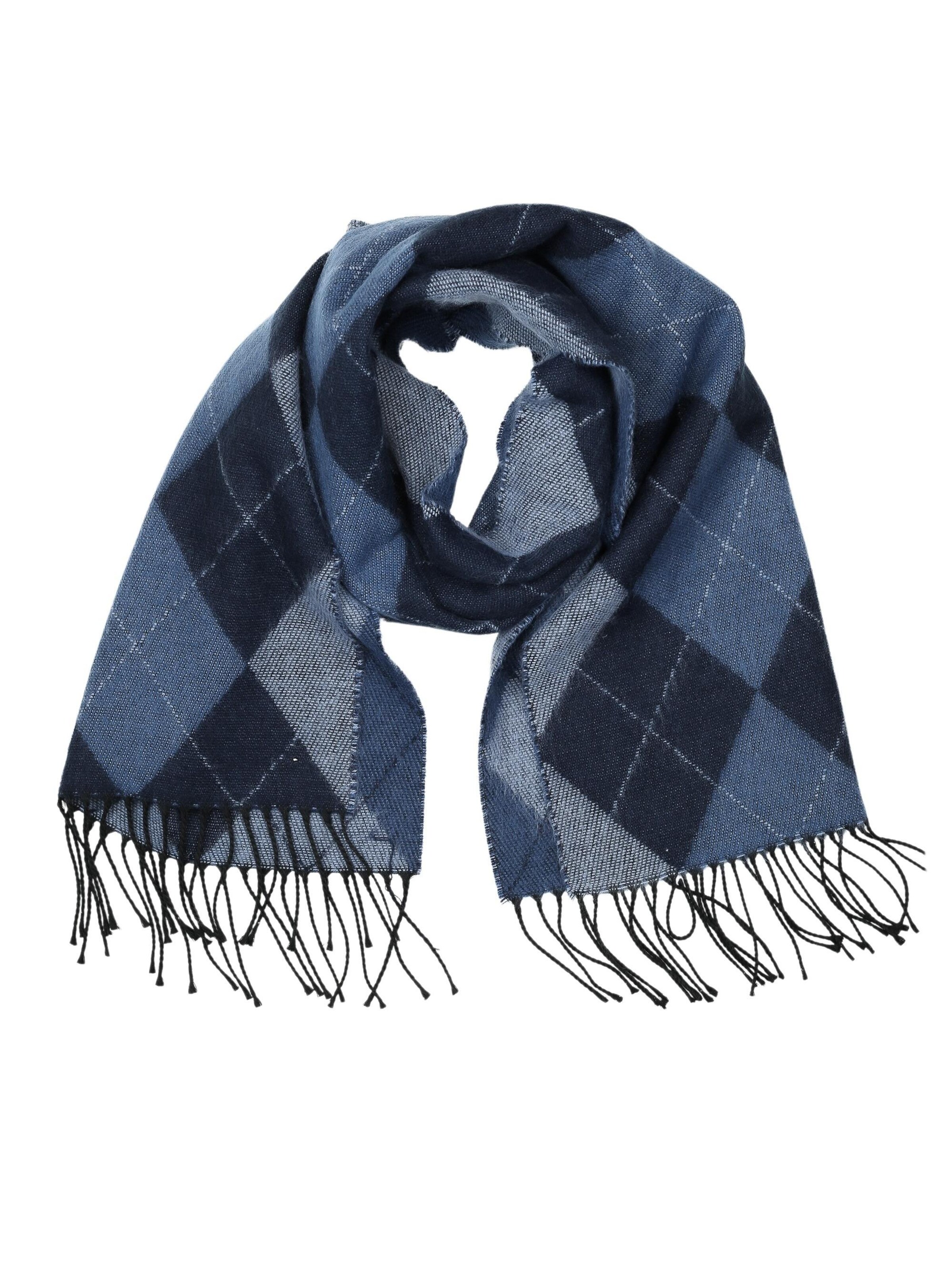 COLLEZIONE ALESSANDRO Scarf 'Argyle' in Blue: front