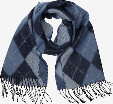 COLLEZIONE ALESSANDRO Scarf 'Argyle' in Blue: front
