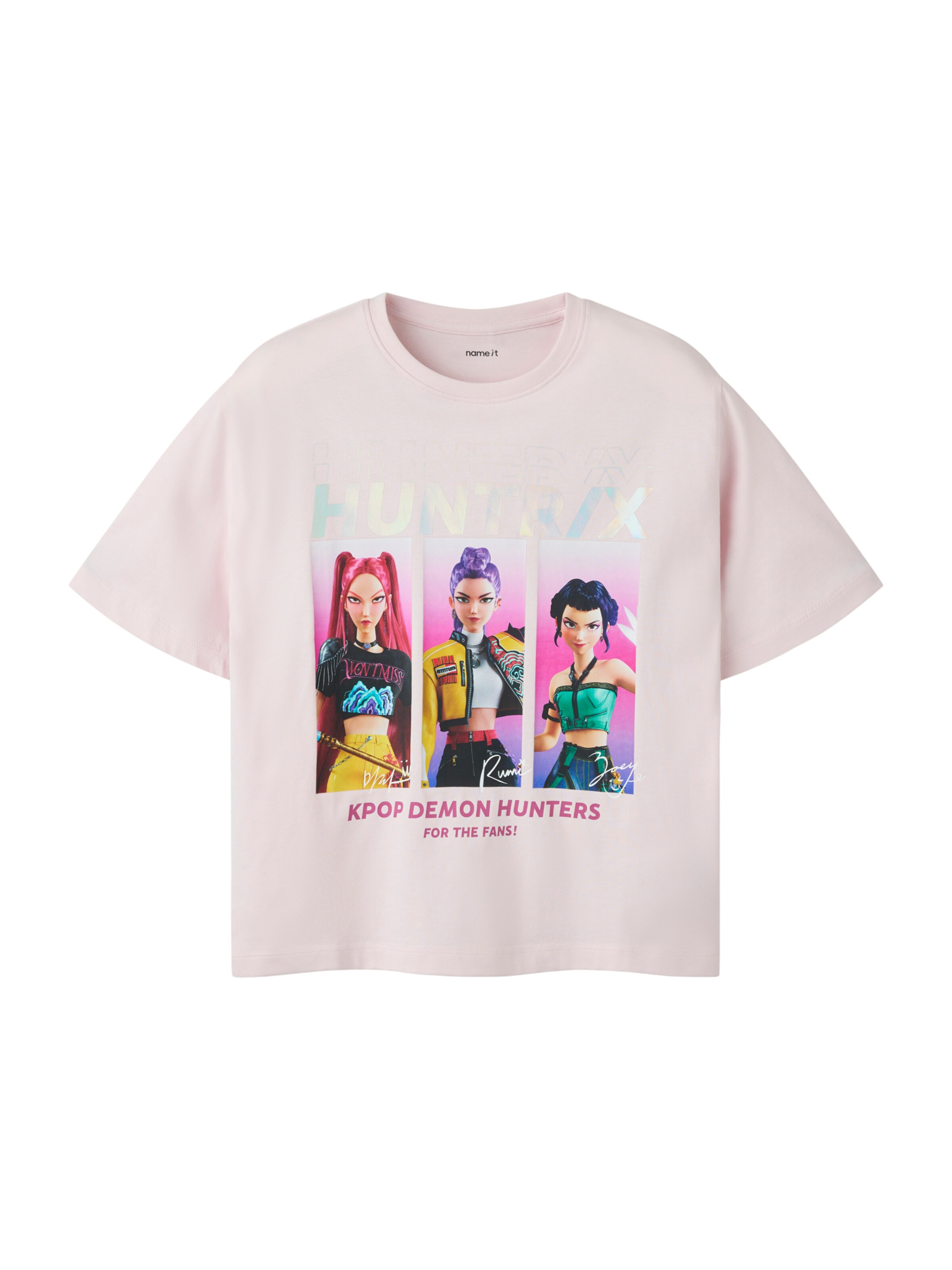 NAME IT Koszulka 'NKFMAJA KPOP' w kolorze różowy: przód