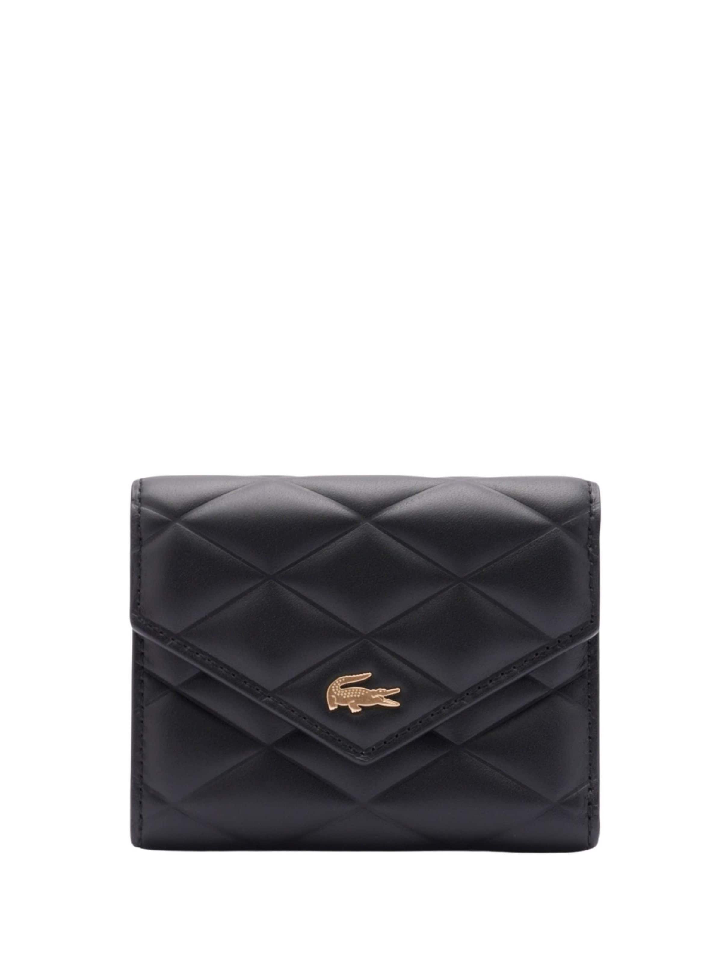 Porte-monnaies 'Crocodelle' LACOSTE en noir : devant