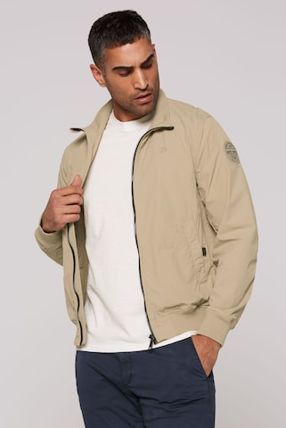 CMPD Nylon-Blouson mit Stehkragen in Braun: Vorderseite