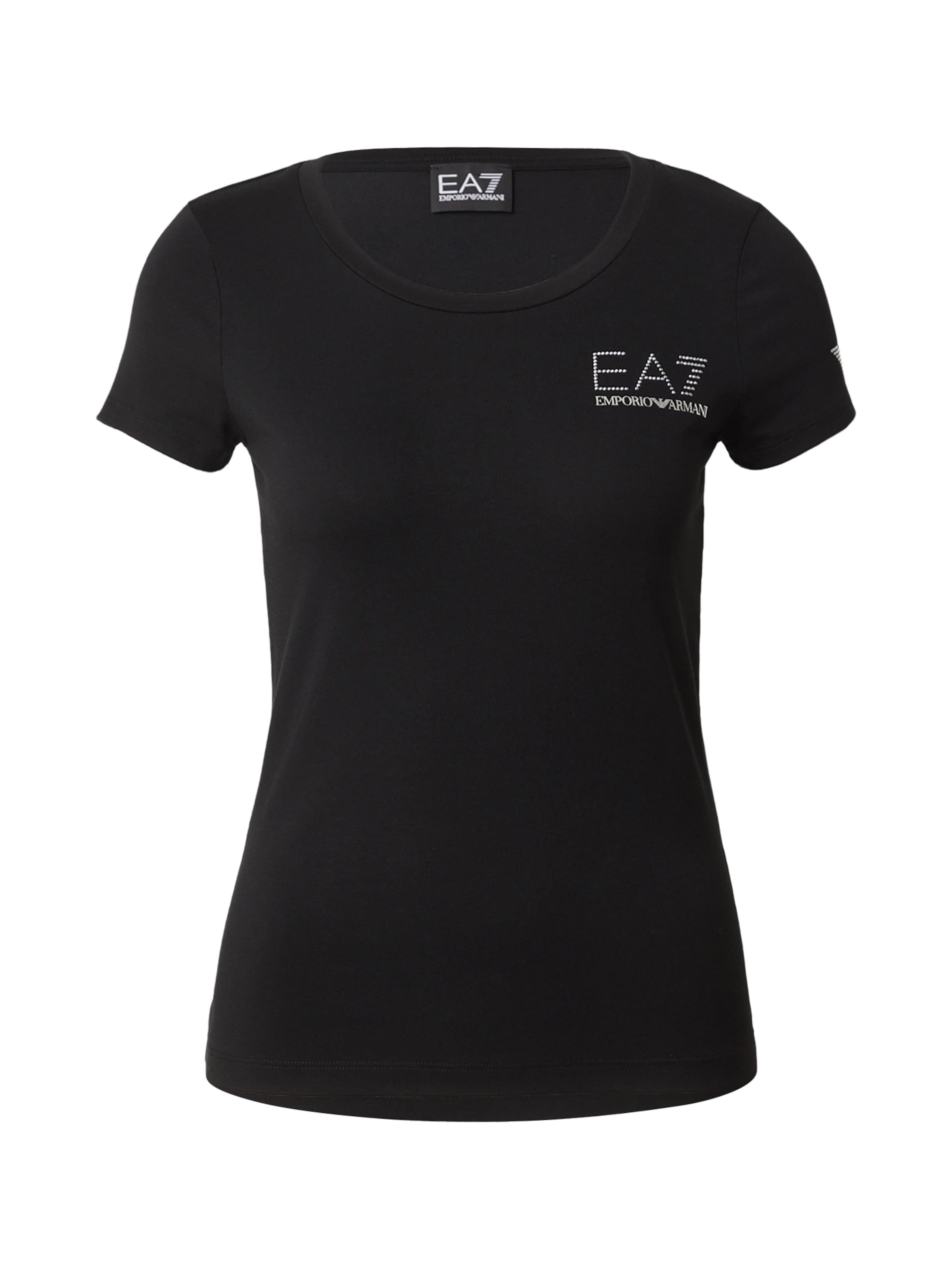 EA7 Emporio Armani Тениска в черно: отпред