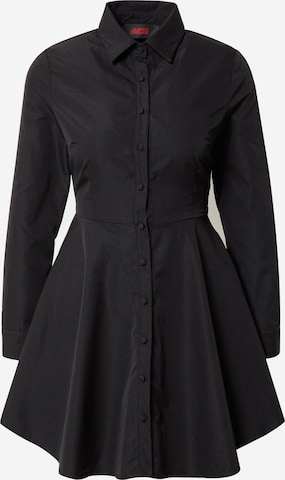 Misspap Shirt Dress in Black: front