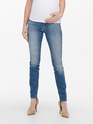 Only Maternity Skinny Jeans in Blauw: voorkant