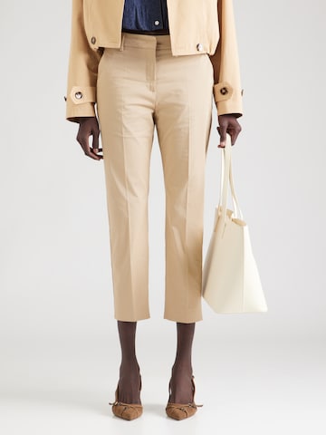Weekend Max Mara Slimfit Hlače na rob 'CECCO' | bež barva: sprednja stran