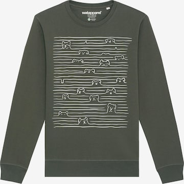 Watapparel Sweatshirt ' Doodle Dogs ' in Green: front