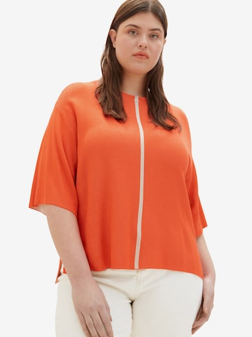 Tom Tailor Women + Sweater in Orange: front