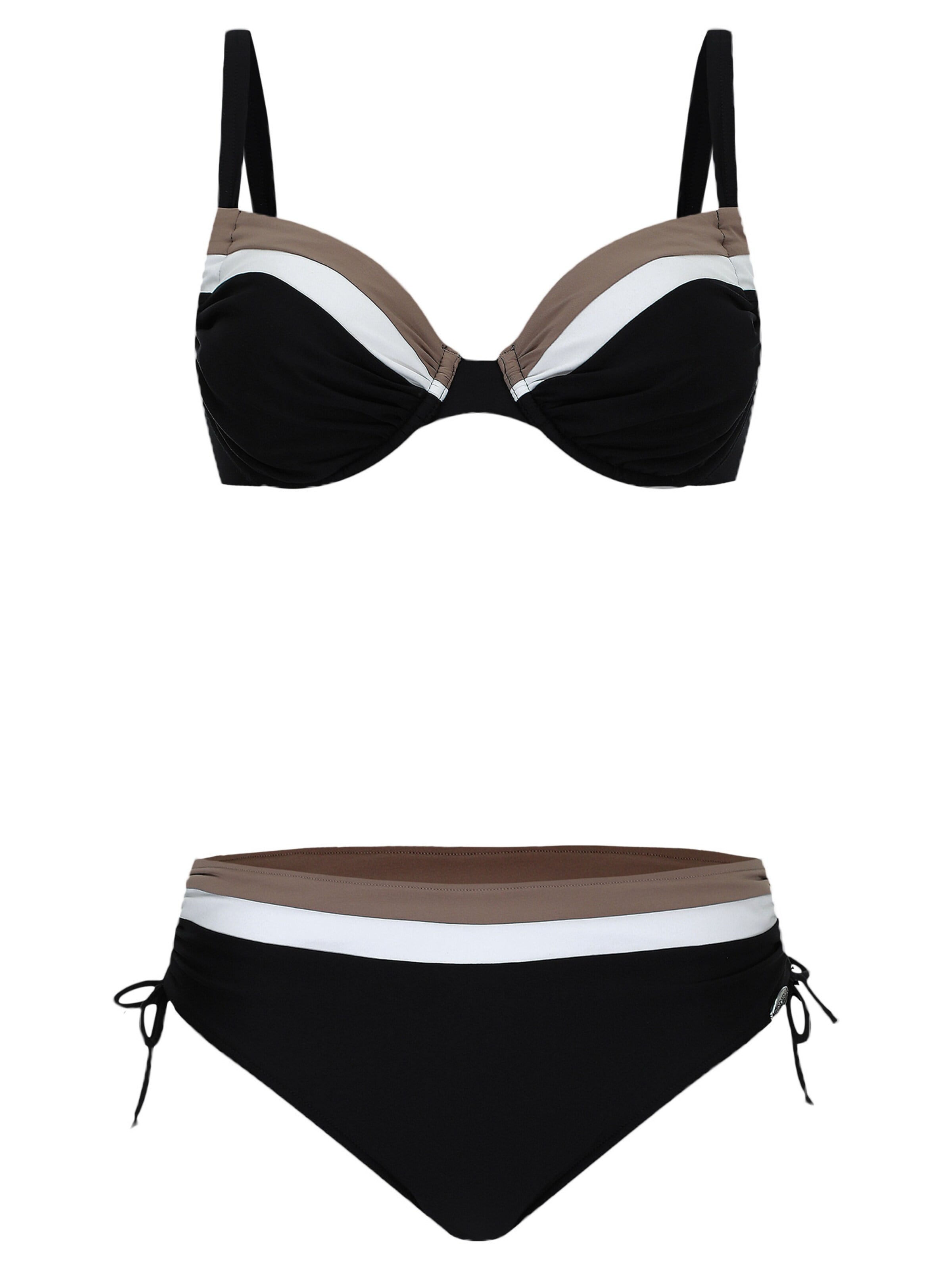 SUNFLAIR Balconette Bikini 'Basic' in Schwarz: Vorderseite