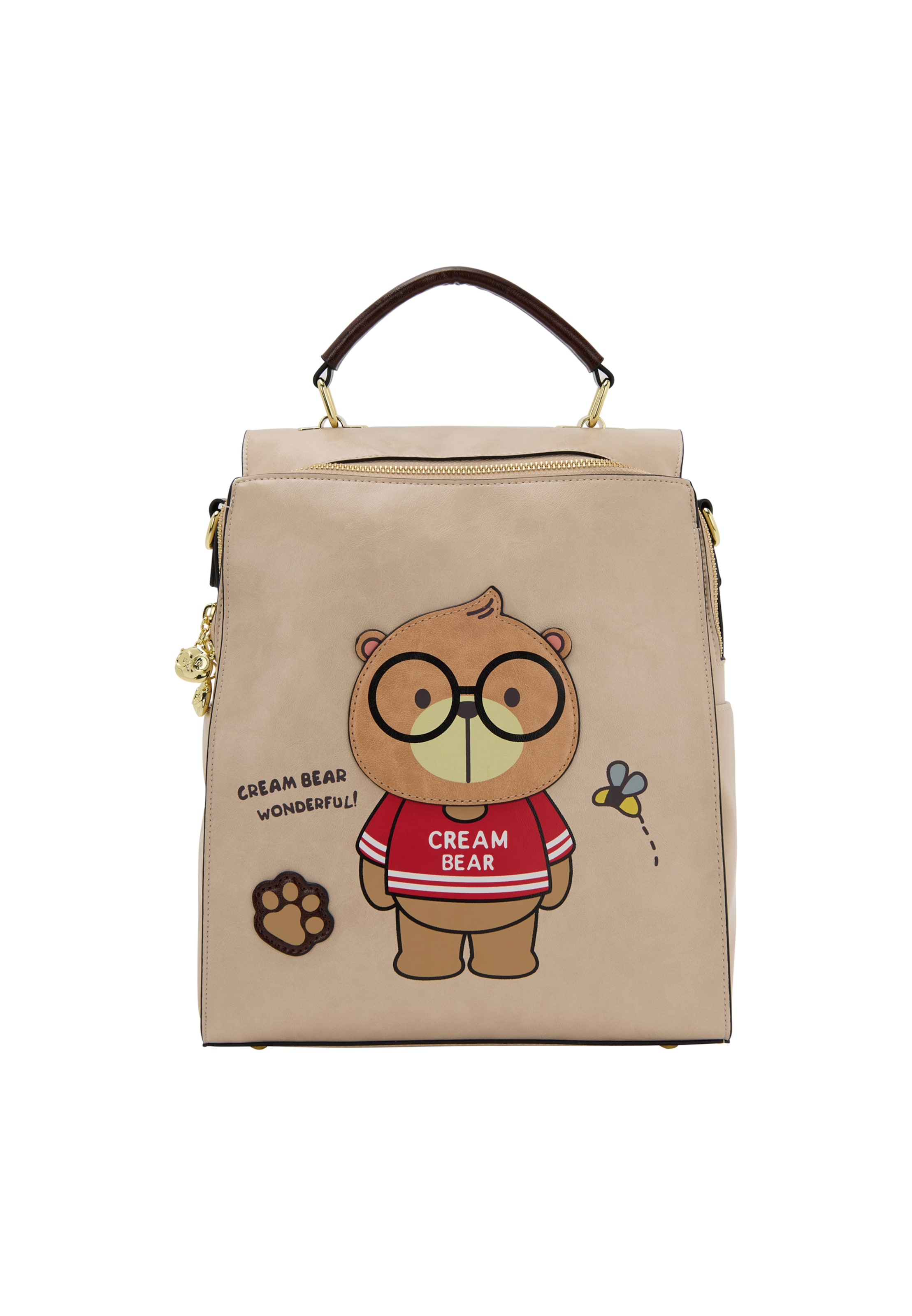 Sac à dos MYMO en beige : devant