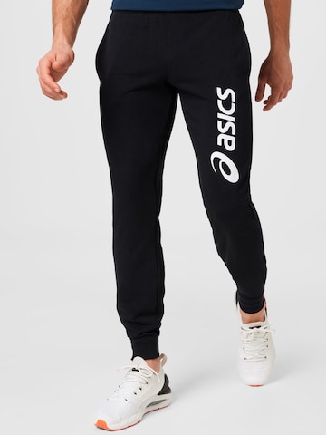 ASICS Tapered Workout Pants in Black: front