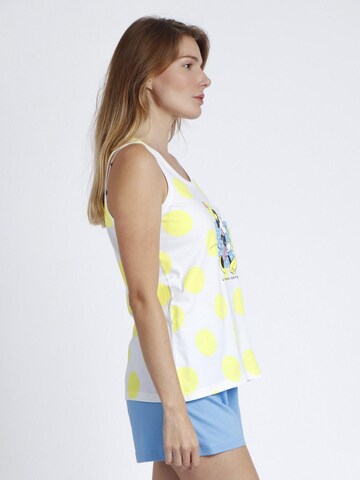 DISNEY - Pijama 'DISNEY Pijama Sin Mangas Polka Dots para Mujer' en amarillo