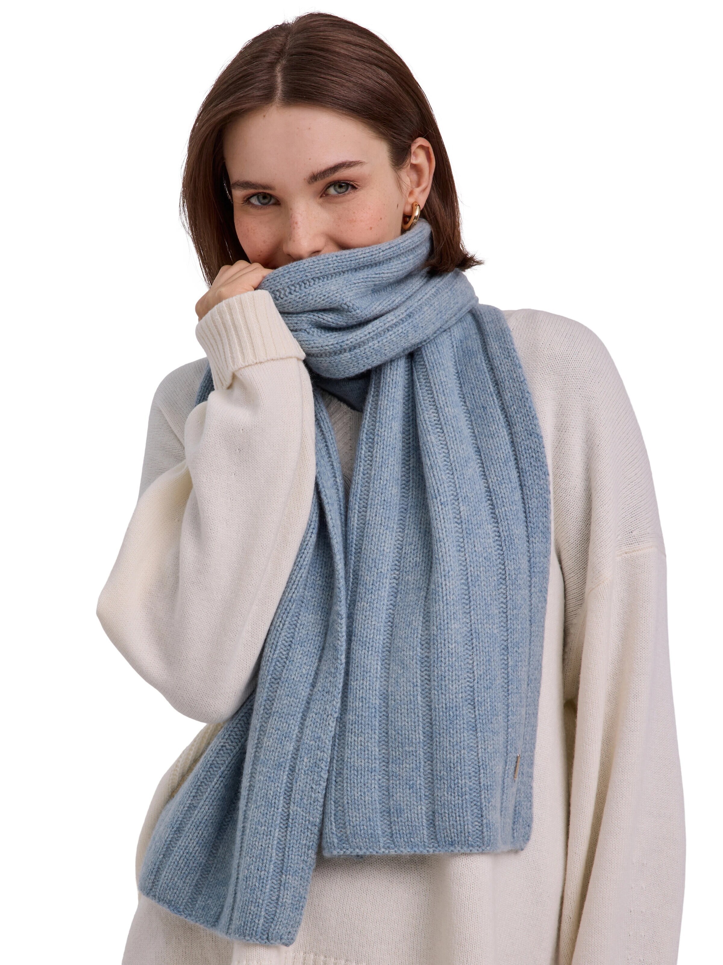 FALKE Scarf 'Pure Cashmere' in Blue