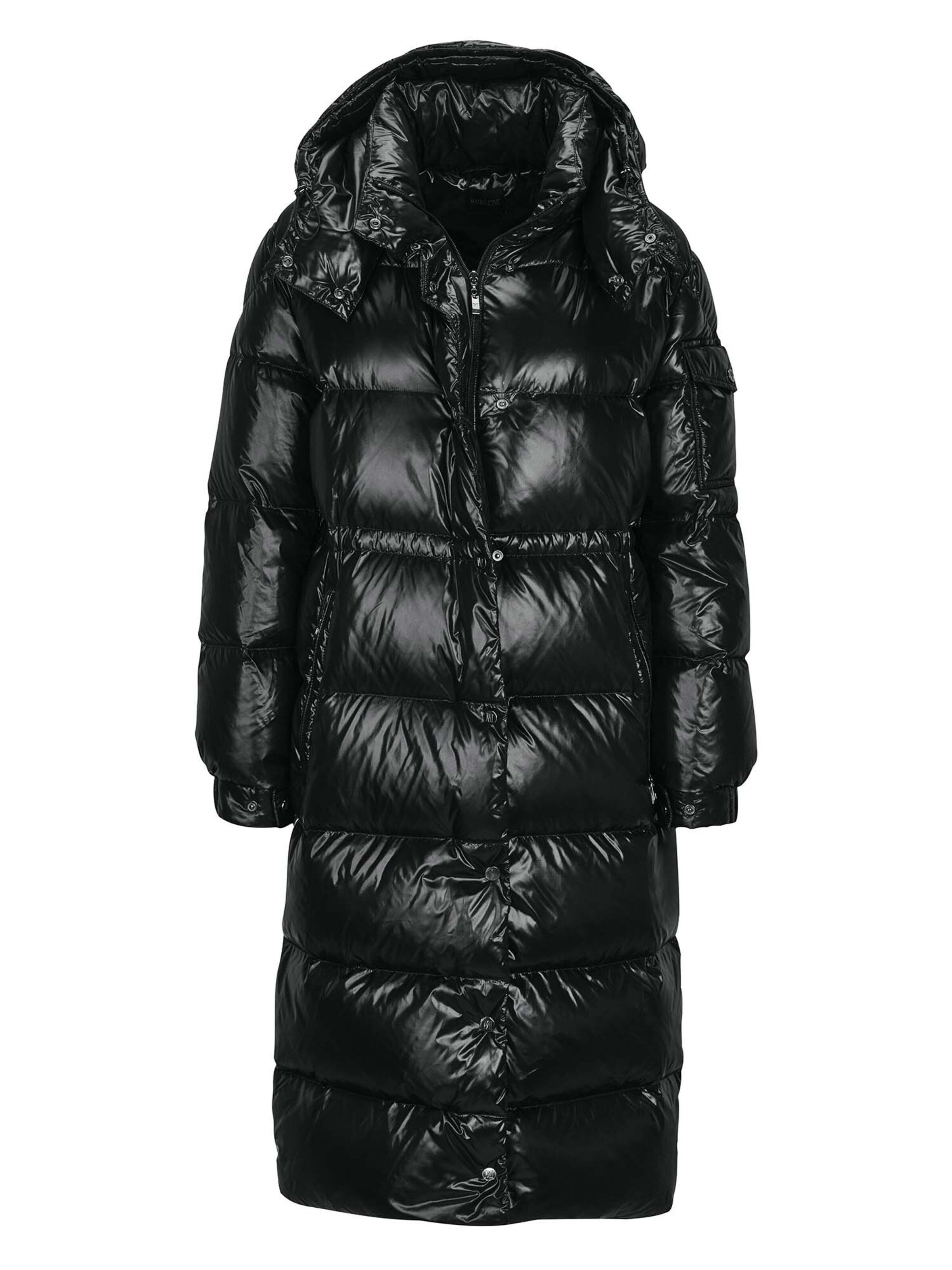 Manteau fonctionnel MADELEINE en noir : devant