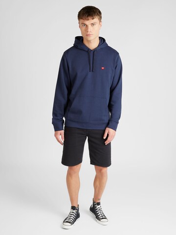 WRANGLER Sweatshirt 'SIGN OFF' in Blauw