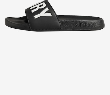 Superdry Beach & Pool Shoes in Black: front