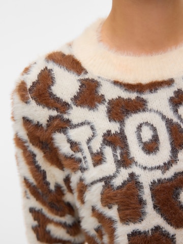 VERO MODA Sweter 'VMJUNGLE' w kolorze beżowy