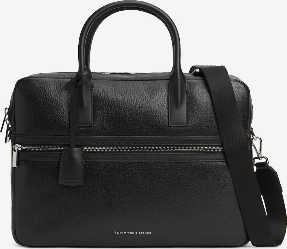 Geantă laptop de la TOMMY HILFIGER pe negru: față