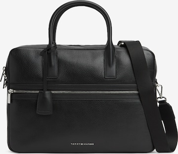 juoda TOMMY HILFIGER Nešiojamo kompiuterio krepšys: priekis