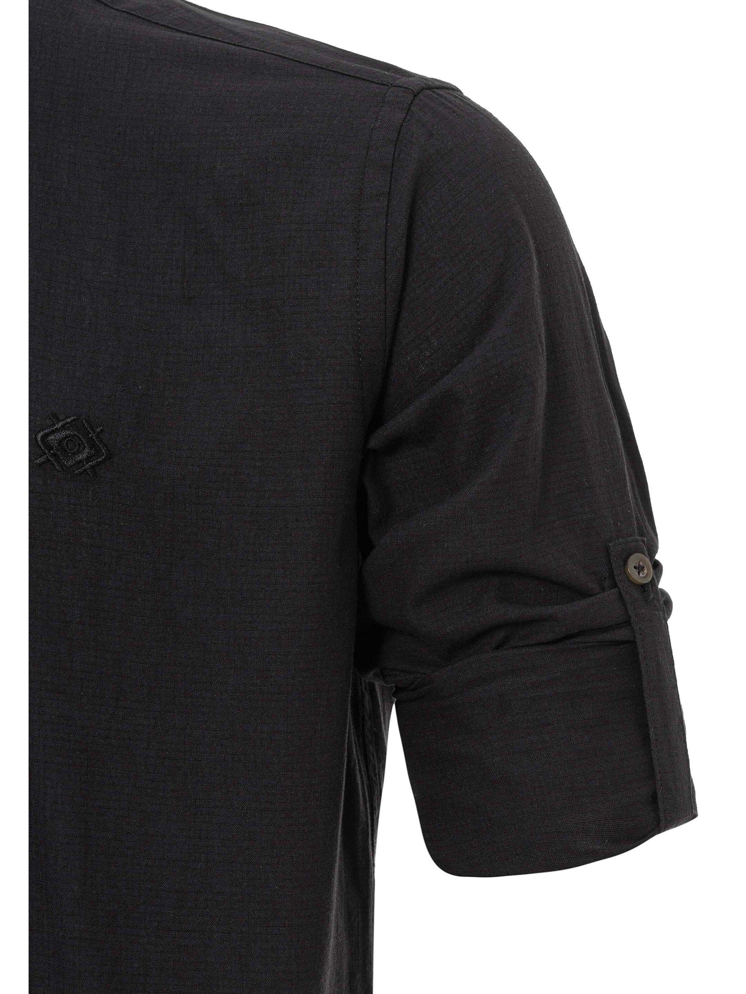 Coupe slim Chemise 'CH199' CIPO & BAXX en noir
