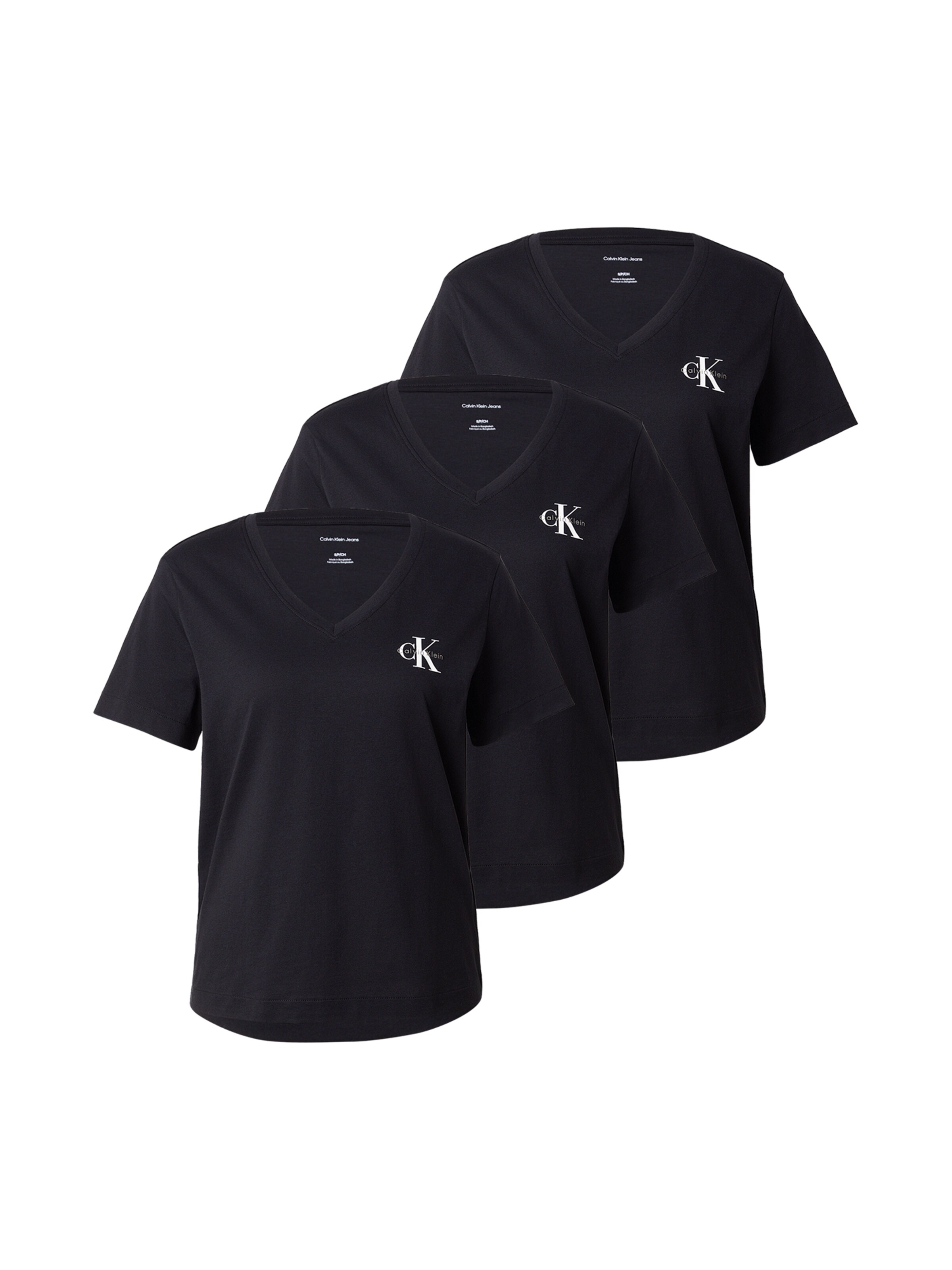 Tricou de la Calvin Klein Jeans pe negru: față