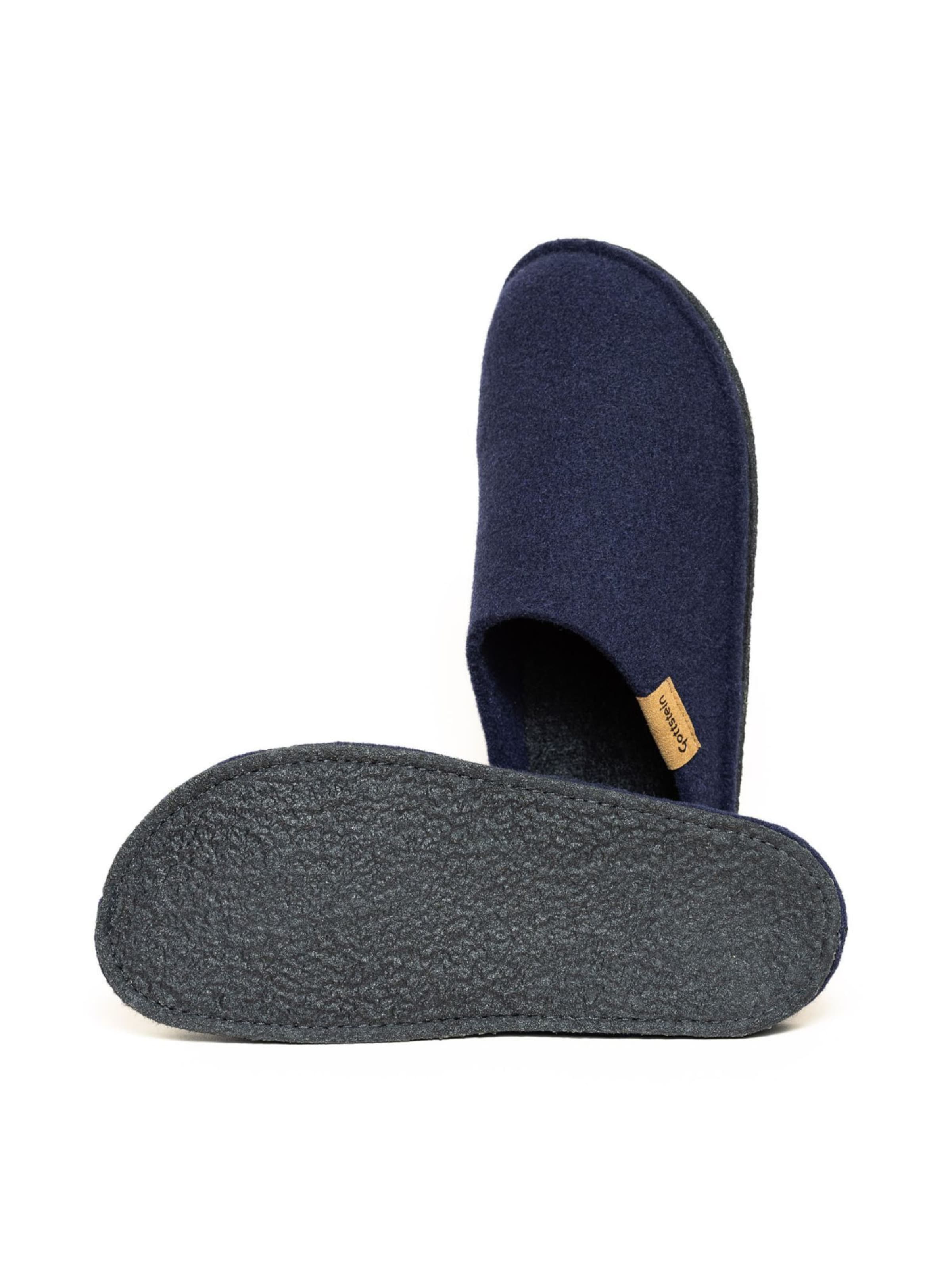 Gottstein Slippers 'Filzpantoffel Classic-CO' in Blue