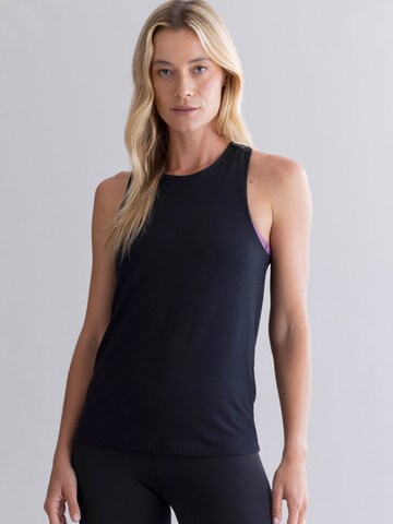 Hey Honey Top 'Active Slate' in Black: front