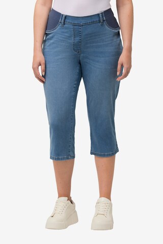 Ulla Popken Skinny Jeans in Blauw: voorkant