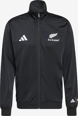 ADIDAS PERFORMANCE - Chaqueta deportiva 'All Blacks x Marvel' en negro: frente