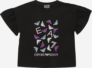 EA7 Emporio Armani T-shirt i svart: framsida