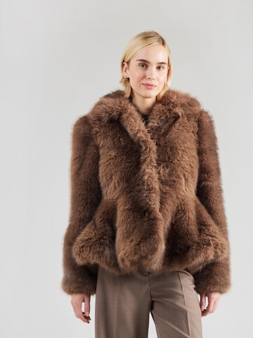 Monki Between-season jacket in Brown: front