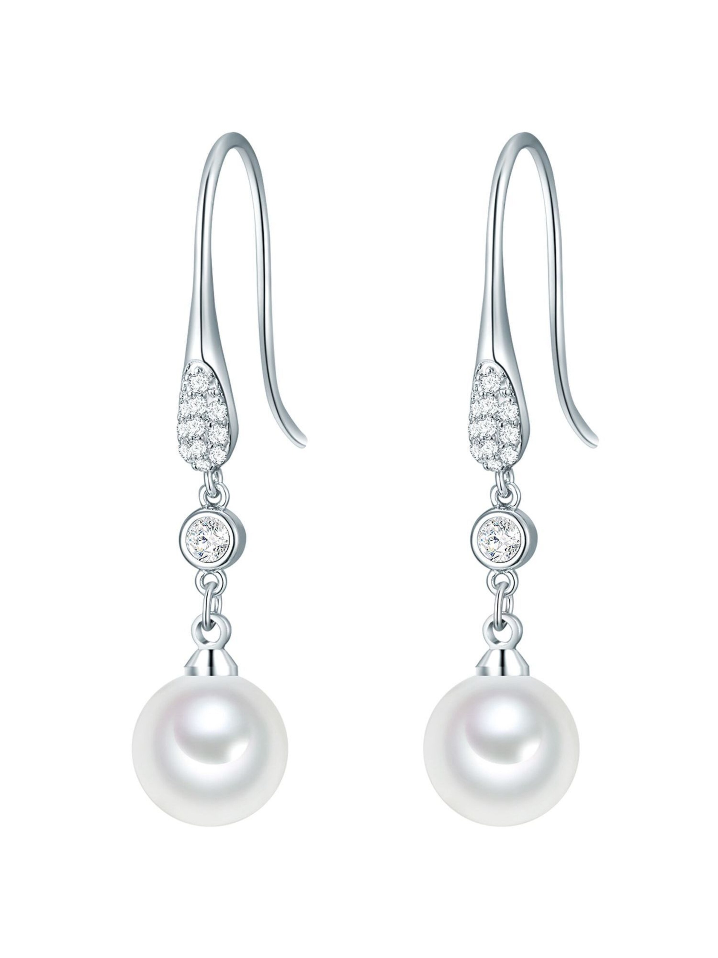 Boucles d'oreilles Lulu & Jane en argent : devant