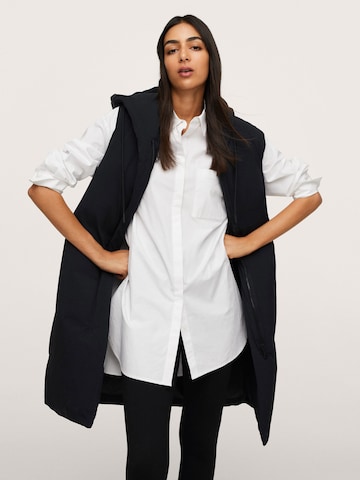 Gilet 'Vall' MANGO en noir : devant