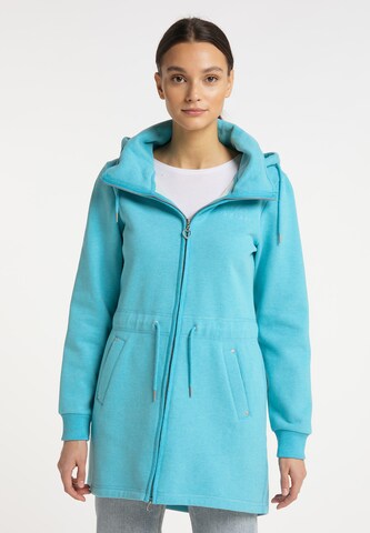 MYMO Zip-Up Hoodie in Blue: front