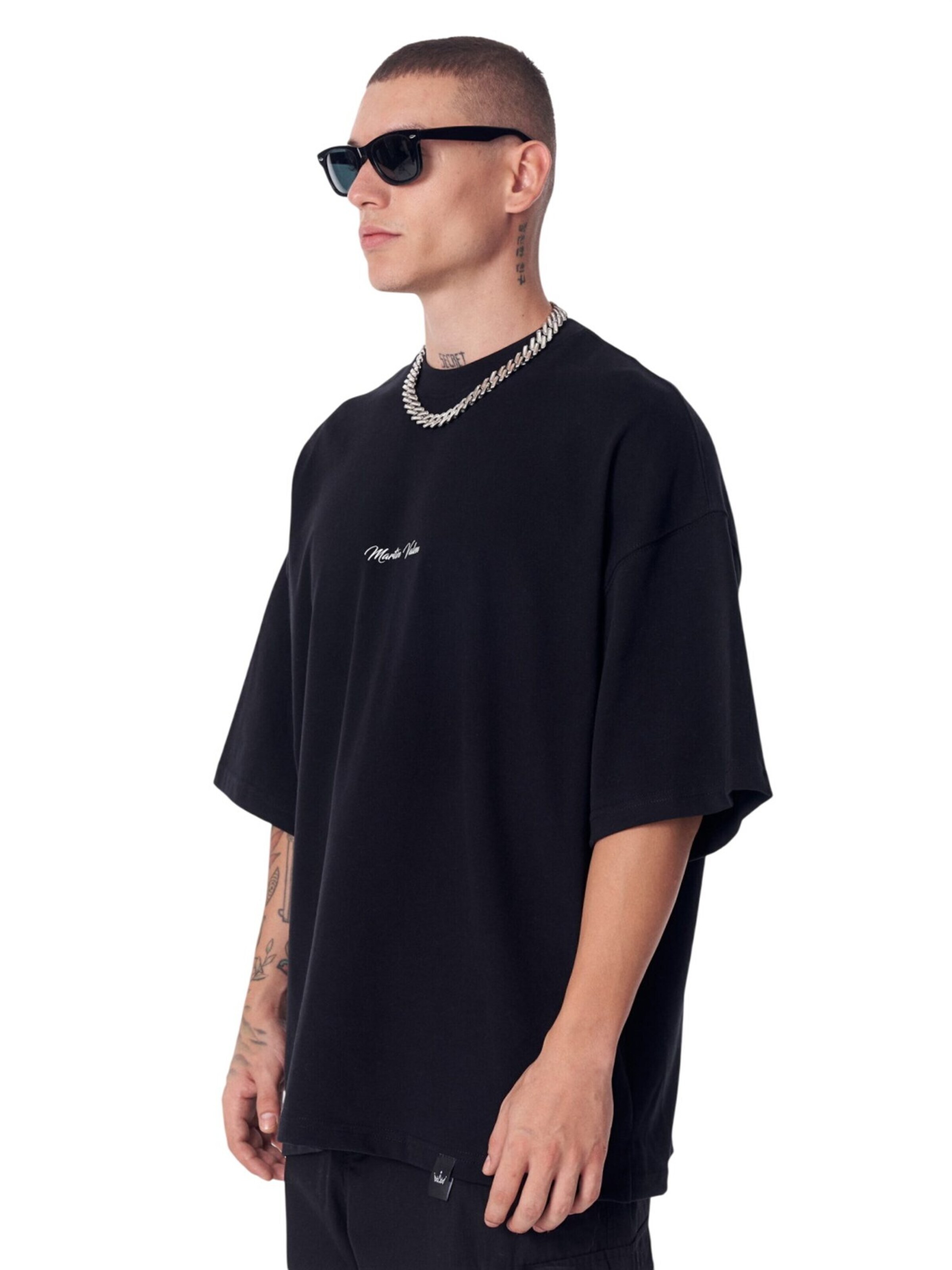 MARTIN VALEN Shirt in Zwart
