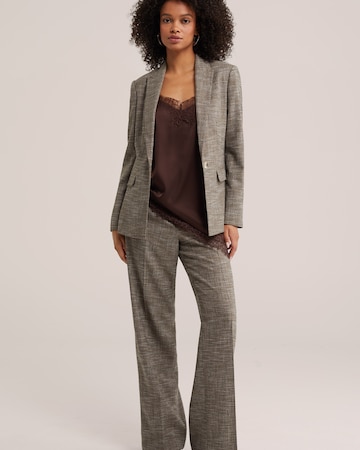 WE Fashion Loosefit Kalhoty s puky – hnědá