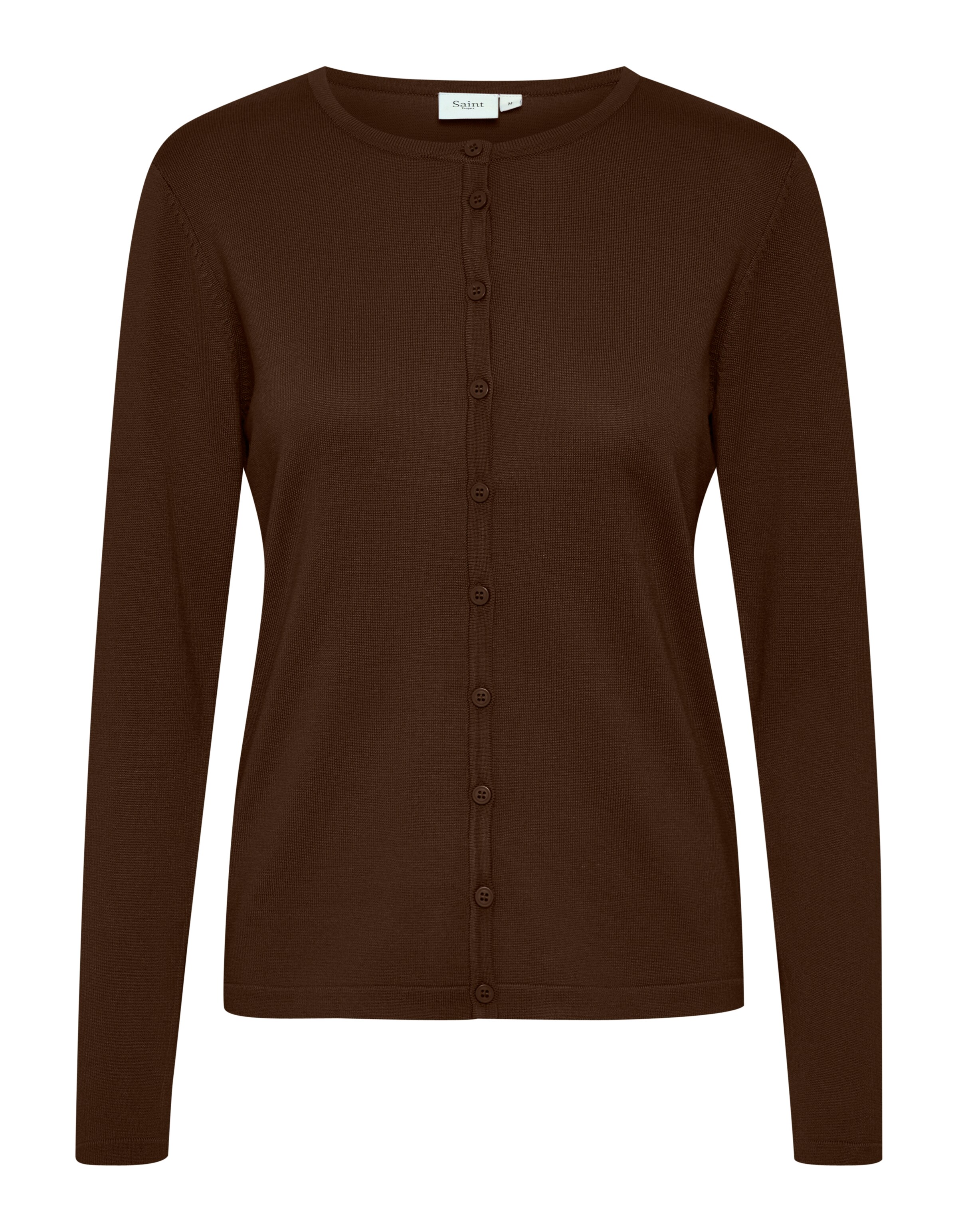 SAINT TROPEZ Strickjacke 'Mila' in Braun: Vorderseite