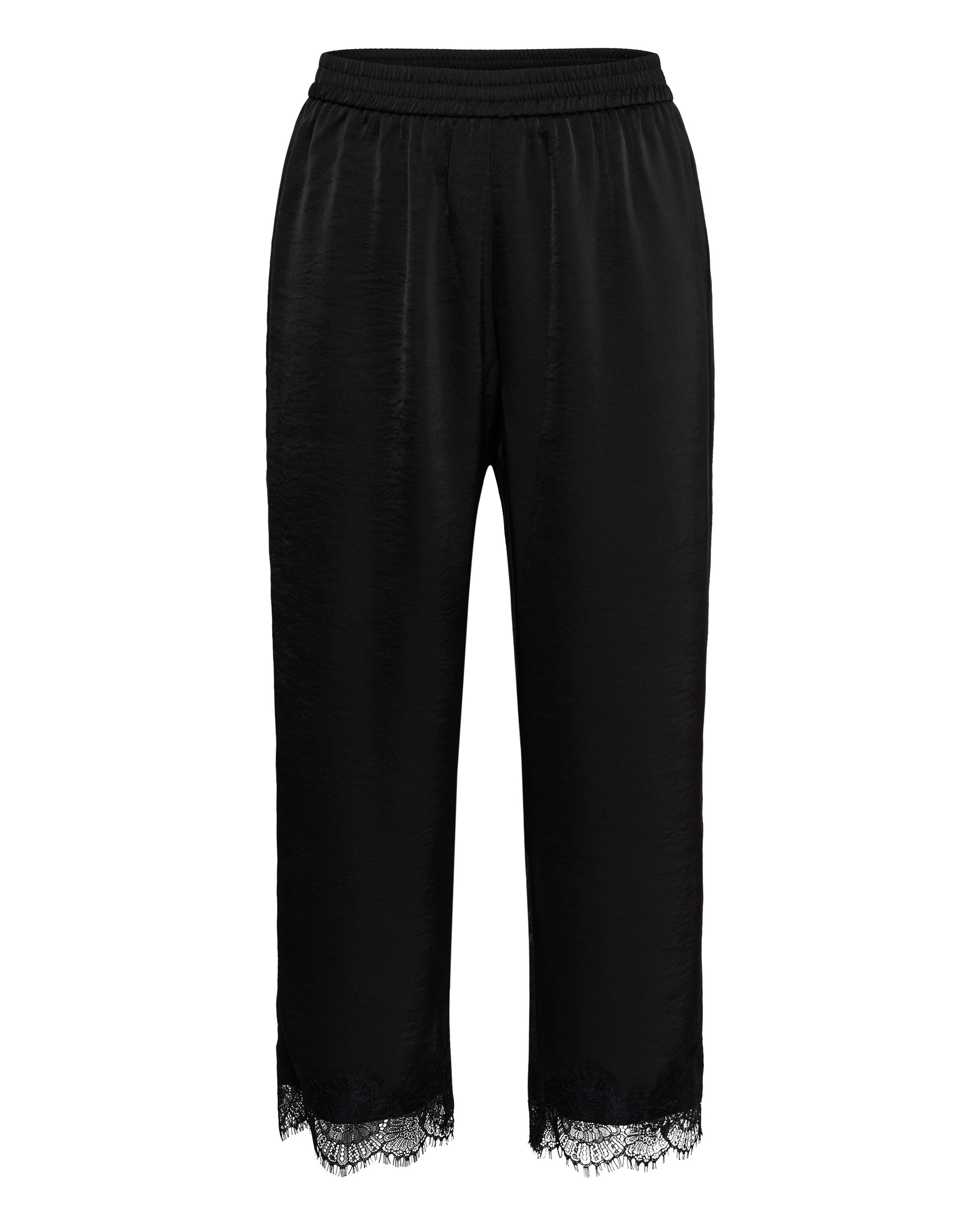 KAFFE CURVE Wide leg Trousers 'KCthilda' in Black: front