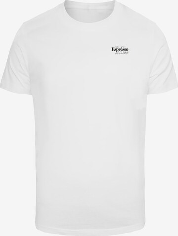 T-Shirt 'Espresso M Club' Mister Tee en blanc : devant