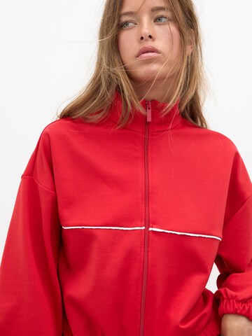Pull&Bear Sweatjakke i rød