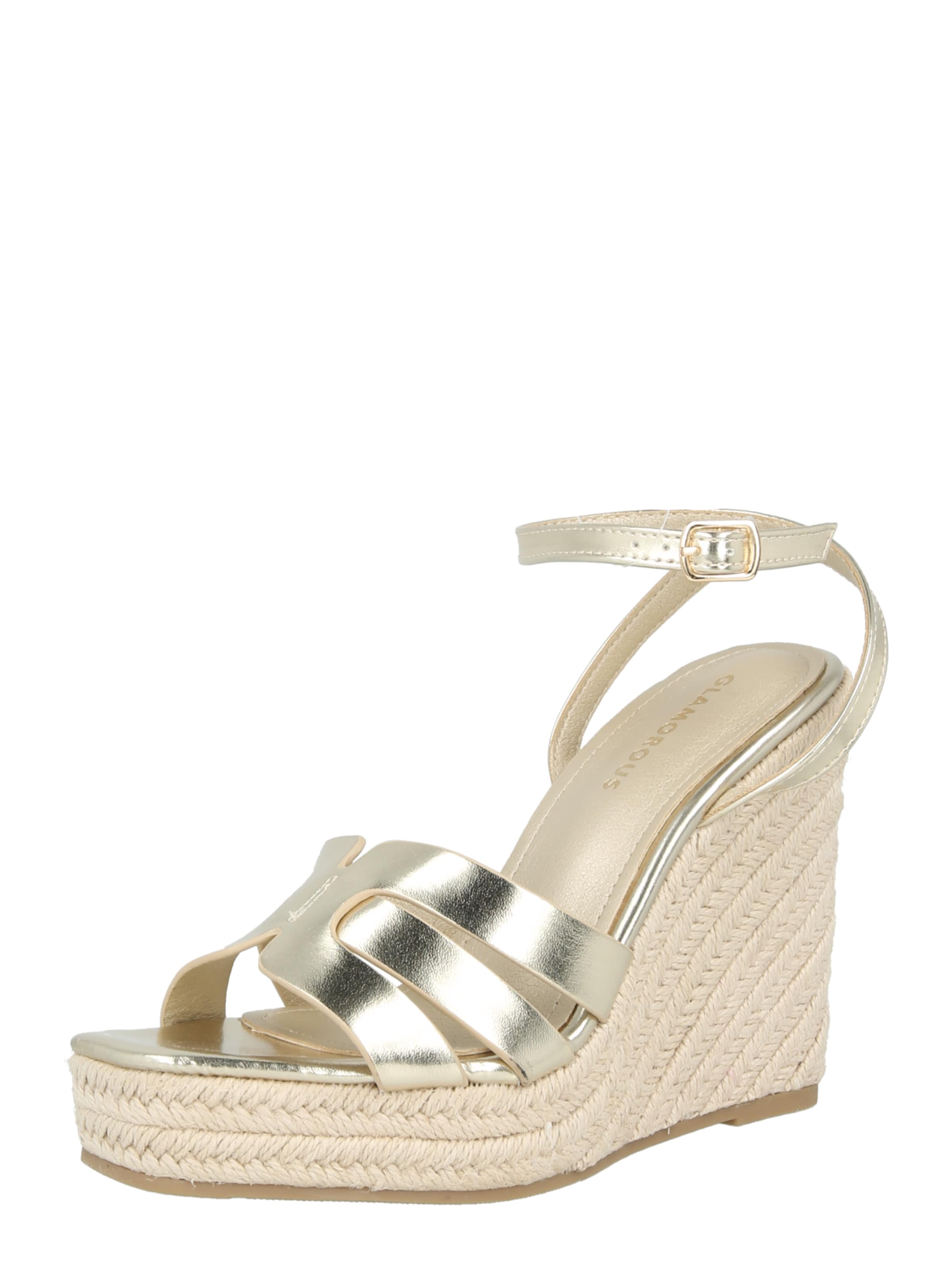 GLAMOROUS Босоножки с ремешком в Золотой: спереди