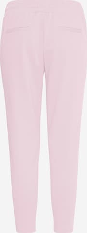 ICHI Slimfit Παντελόνι πλισέ 'KATE' σε ροζ