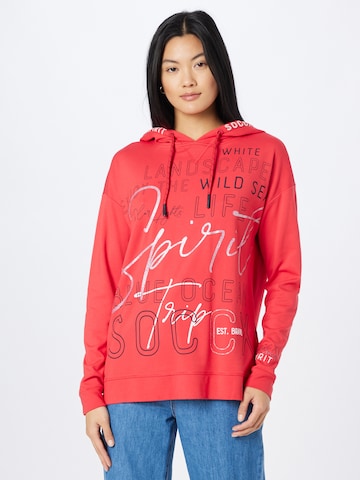 Sweat-shirt Soccx en rouge : devant